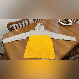 Wonder Nation yellow and gray lightweight hooded top Size XL